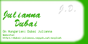 julianna dubai business card